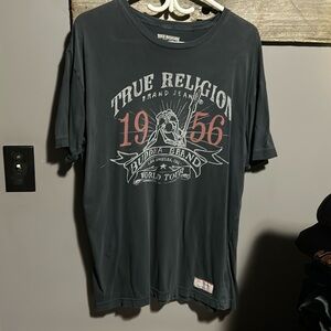 Vintage Y2K True Religion graphic Skeleton Buddha shirt